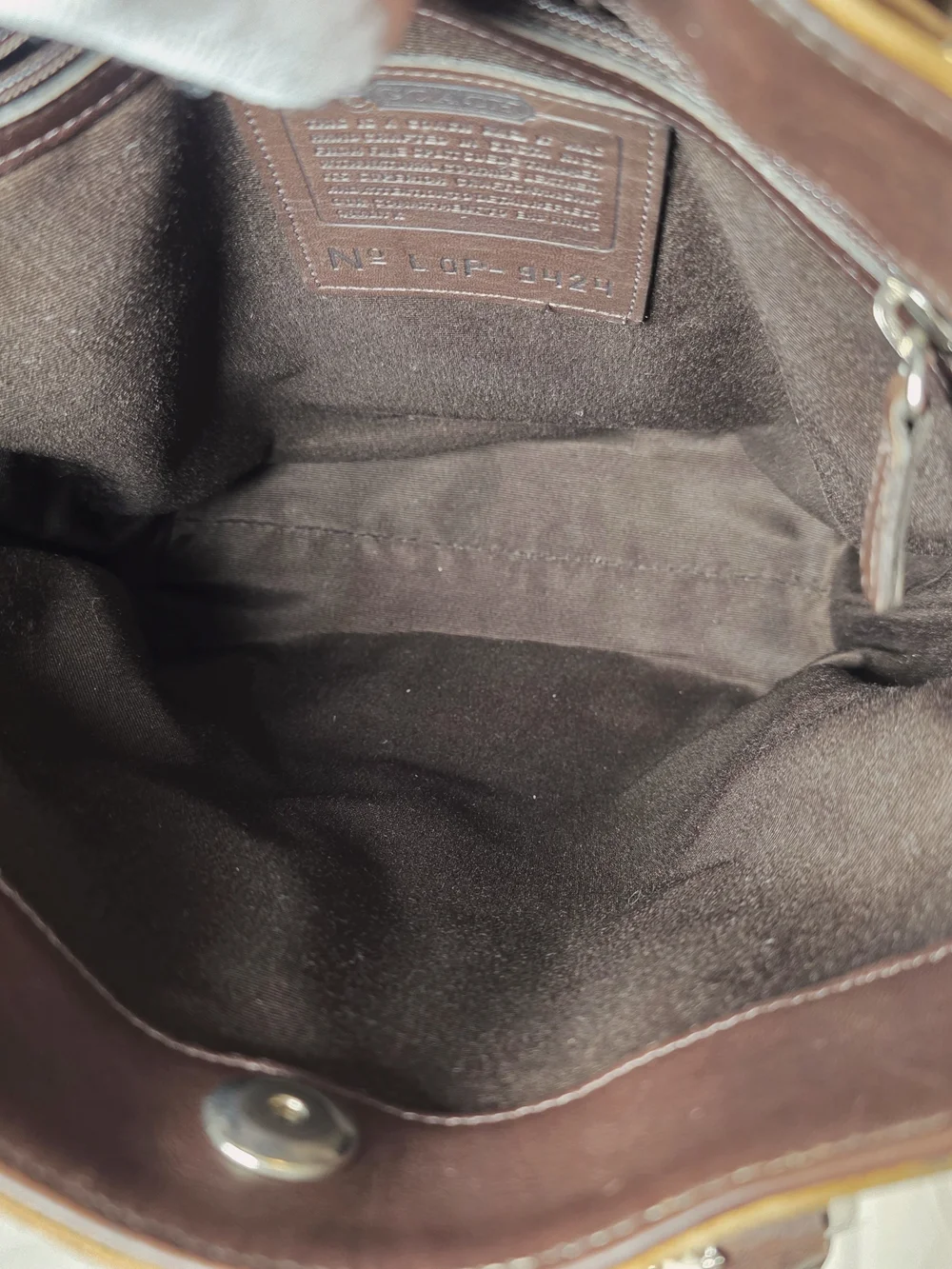Vintage Coach 9424 Suede Leatgher Tote Brown Camel Y2K Made in Costa Rica